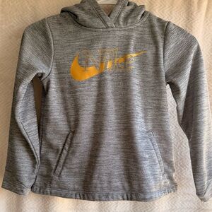 Nike Kids Gray and Gold Hoodie